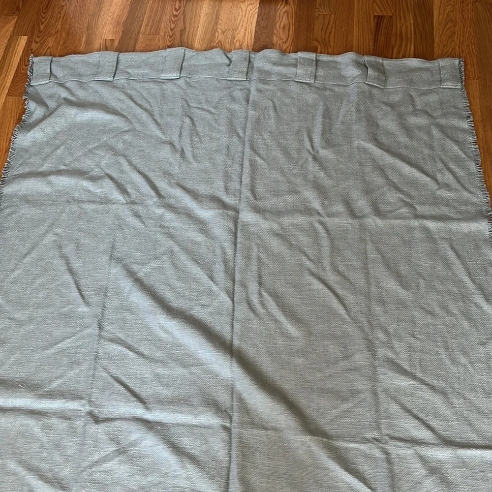 Anthropologie Pair of Lux Linen Blend Curtain Seafoam NWT